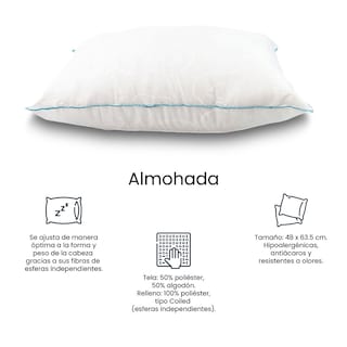 Foto 5 | Foto 5 | Colchón Spring Air Alaska Color Blanco King Size + Box Dicasa Negro + Almohada Osos + Protector Ultra + Sábanas Basic