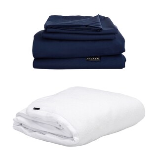 Foto 4 | Foto 4 | Cabecera Nube Color Lila Queen Size+base Cama Slim+colchón Restonic Cupra+almohada 2pack+protector+sábanas+edredón
