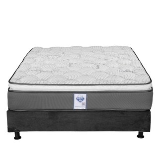 Foto 2 | Foto 2 | Colchón Spring Air Prestige Queen Size + Box Dicasa Color Gris Carbón + Almohada 2 Pack + Juego De Sábanas Softy