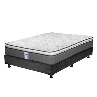 Foto 3 | Foto 3 | Colchón Spring Air Prestige Queen Size + Box Dicasa Color Gris Carbón + Almohada 2 Pack + Juego De Sábanas Softy