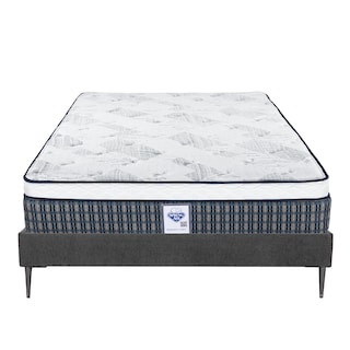 Foto 1 | Foto 1 | Colchón Spring Air Cardona Slim Color Gris Carbon Queen Size + Base Cama Slim