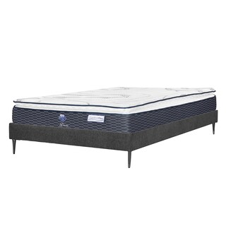 Foto 2 | Foto 2 | Colchón Spring Air Dover Slim Color Gris Carbon Matrimonial + Base Cama Slim