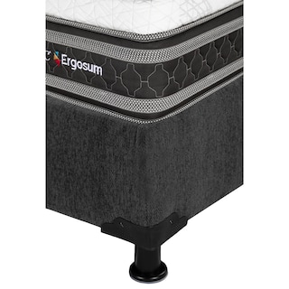 Foto 4 | Foto 4 | Colchón Restonic Ergosum Queen Size Color Negro + Box Dicasa Gris + Sábanas Trinity
