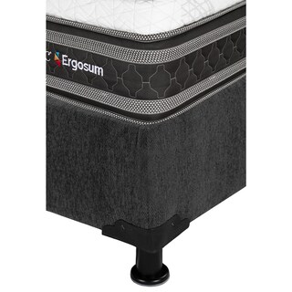 Foto 4 | Foto 4 | Colchón Restonic Ergosum Matrimonial Color Negro + Box Dicasa Gris + Sábanas Basic