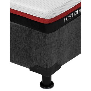 Foto 4 | Foto 4 | Colchón Restonic Roll Color Rojo Queen Size + Box Dicasa Gris + 2 Almohadas Trinity + Sábanas Trinity