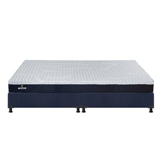 Foto 2 | Foto 2 | Colchón Spring Air Therapy Color Azul King Size + Box Dicasa Azul + 2 Almohadas Trinity