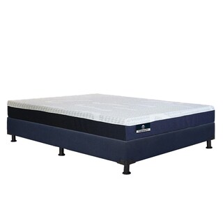 Foto 3 | Foto 3 | Colchón Spring Air Therapy Color Azul King Size + Box Dicasa Azul + 2 Almohadas Trinity