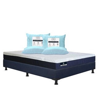 Foto 1 | Foto 1 | Colchón Spring Air Therapy Color Azul Matrimonial +box Dicasa Azul + 2 Almohadas Trinity