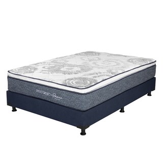 Foto 3 | Foto 3 | Colchón Restonic Ghana + Box Dicasa Color Azul King Size + 2 Almohadas Trinity + Protector Trinity