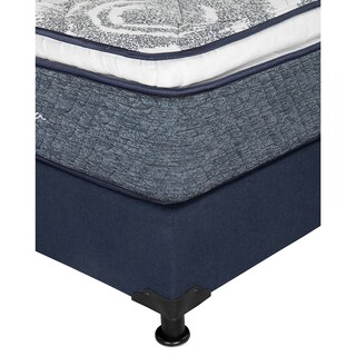 Foto 4 | Foto 4 | Colchón Restonic Ghana + Box Dicasa Color Azul King Size + 2 Almohadas Trinity + Protector Trinity