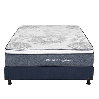Foto 2 | Foto 2 | Colchón Restonic Ghana + Box Dicasa Color Azul Queen Size + 2 Almohadas Trinity