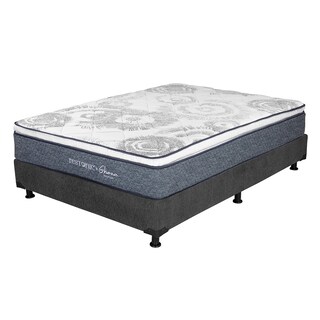 Foto 3 | Foto 3 | Colchón Restonic Ghana + Box Dicasa Color Gris Queen Size + 2 Almohadas Osos + Protector Ultra + Sábanas Basic