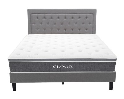 Foto 1 | Foto 1 | Colchón Individual + Cama Gris | Set Cloud Pro Linen | Cama Completa