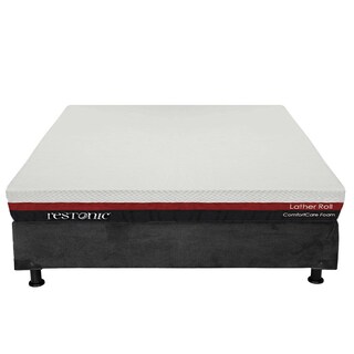 Foto 2 | Foto 2 | Colchón Restonic Roll + Box Dicasa Color Gris Matrimonial + Almohada Trinity + Protector Trinity + Sábanas Trinity