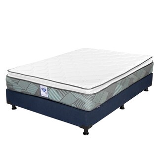 Foto 3 | Foto 3 | Colchón Spring Air Baggio + Box Dicasa Azul Matrimonial + Almohada Trinity + Protector Trinity + Sábanas Trinity