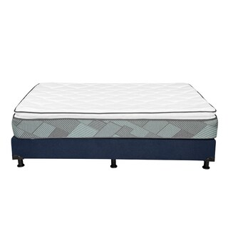 Foto 5 | Foto 5 | Colchón Spring Air Baggio + Box Dicasa Azul Matrimonial + 2 Almohadas Trinity + Protector Trinity