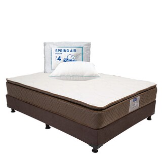 Foto 1 | Foto 1 | Colchón Restonic Nautilus + Box Dicasa Color Chocolate Individual + Almohada Osos