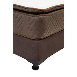 Foto 4 | Foto 4 | Colchón Restonic Nautilus + Box Dicasa Color Chocolate Queen Size + 2 Almohadas Osos + Sábanas Basic