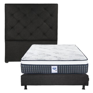 Foto 1 | Foto 1 | Cabecera Dicasa Ikki Queen Size Negro+box Dicasa Queen Size Negro+colchón Spring Air Cardona