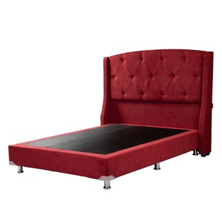 Foto 2 | Foto 2 | Cabecera Dicasa Zefyr Matrimonial Rojo+box Dicasa Matrimonial Rojo+colchón Restonic Roll