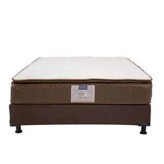 Foto 2 | Foto 2 | Colchón Restonic Nautilus + Box Dicasa Color Chocolate Individual + Sábanas Basic