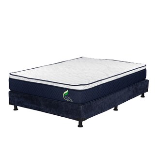 Foto 3 | Foto 3 | Colchón Restonic Eon + Box Dicasa Azul Matrimonial + 2 Almohadas Trinity