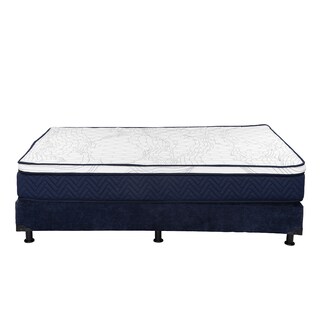 Foto 5 | Foto 5 | Colchón Restonic Eon + Box Dicasa Azul Matrimonial + 2 Almohadas Trinity