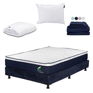 Foto 1 | Foto 1 | Colchón Dicasa Eon Matrimonial + Box Dicasa + Almohada One + Protector Cloud + Sábanas Softy