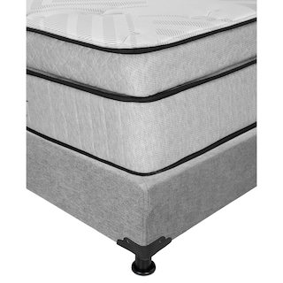 Foto 4 | Foto 4 | Colchón Restonic Lipa + Box Dicasa Gris Queen Size + Almohada Trinity + Protector Trinity + Sábanas Trinity