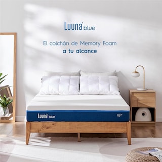 Foto 2 | Foto 2 | Colchón De Espuma Luuna Blue Individual Adulto Y Base De Madera De Bambú Armable Sin Herramientas