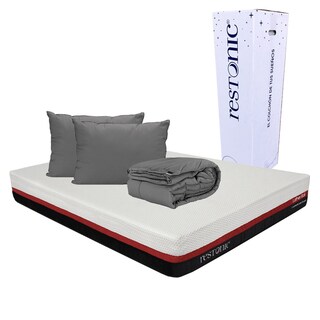 Foto 1 | Foto 1 | Colchón En Caja Restonic Roll King Size + 2 Almohadas 2pack + Edredón