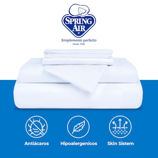 Foto 2 | Foto 2 | Colchón Spring Air King Size Sleeper + Pack de 2 Almohadas + Juego de Sabanas KS