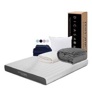 Foto 1 | Foto 1 | Colchón En Caja Dicasa Inabox Individual + Almohada One + Sábanas Softy + Protector Ultra + Edredón Homy