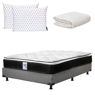 Foto 2 | Foto 2 | Colchón Matrimonial Spring Air + Box Rivo + Almohadas y Protector