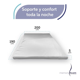 Foto 5 | Foto 5 | Colchoneta Memory Foam King Size Blanca