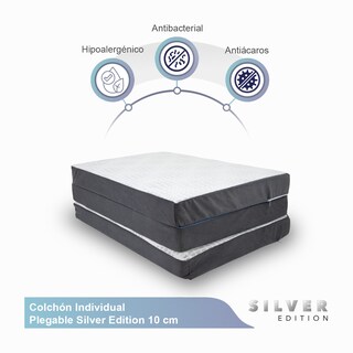 Foto 2 | Foto 2 | Colchón Plegable Memory Foam Silver Edition Individual color Gris