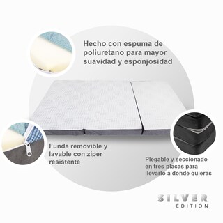 Foto 4 | Foto 4 | Colchón Plegable Memory Foam Silver Edition Individual color Gris