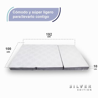Foto 5 | Foto 5 | Colchón Plegable Memory Foam Silver Edition Individual color Gris