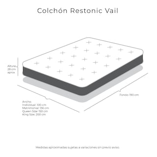 Foto 4 | Foto 4 | Colchon Restonic Vail King Size +2 Almohadas Oso