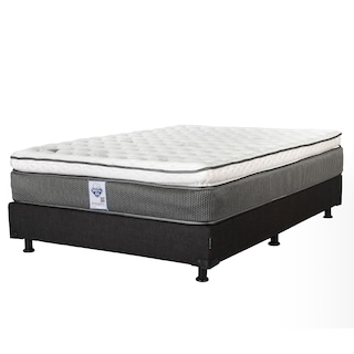 Foto 2 | Foto 2 | Colchón Spring Air Phantom Queen Size + Box Dicasa Color Negro + 2 Almohadas Osos + Sábanas