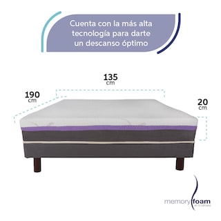 Foto 5 | Foto 5 | Colchón Good Matrimonial De Memory Foam 6 Cm De Memory Foam Firmeza Media Confort Y Soporte Máximo Blanco Matrimonial