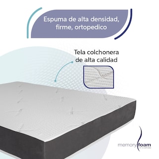 Foto 5 | Foto 5 | Colchón Essential De Memory Foam Firmeza Media Firmeza Y Soporte Blanco Matrimonial