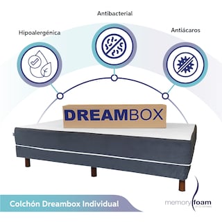 Foto 2 | Foto 2 | Memory Foam Dreambox Colchón En Caja, Individual