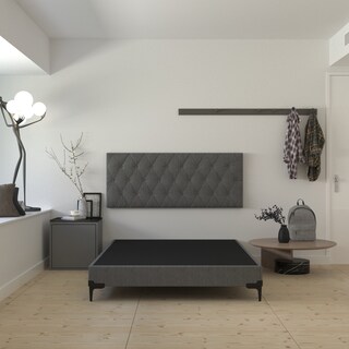 Foto 3 | Foto 3 | Base Box Tapiz Queen Size + Cabecera Dormez Gris