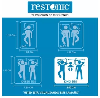 Foto 6 | Foto 6 | Colchón Restonic King Size Huge Bambú Foam Deluxe + 2 Almohadas
