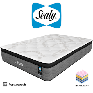 Foto 4 | Foto 4 | Colchón Sealy King Size Evolution Frit Posturepedic + 2 Almohadas Basic