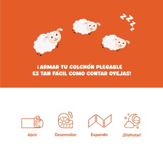Foto 7 | Foto 7 | Colchón Individual ColorDreams Plegable con Maleta