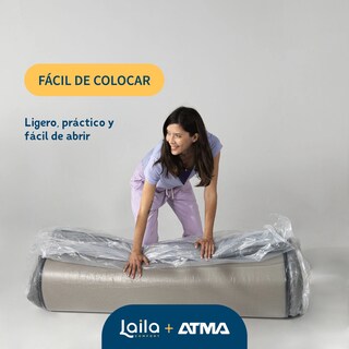 Foto 6 | Foto 6 | Colchón Matrimonial Atma Euro Top Blanco Memory Foam