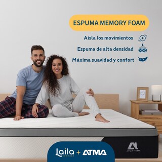 Foto 7 | Foto 7 | Colchón Matrimonial Atma Euro Top Blanco Memory Foam