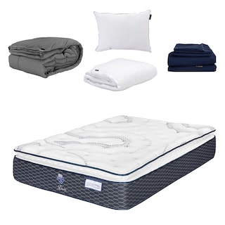 Foto 1 | Foto 1 | Colchón Spring Air Dover Queen Size + Almohada One + Protector Cloud + Sábanas Softy + Edredón Homy